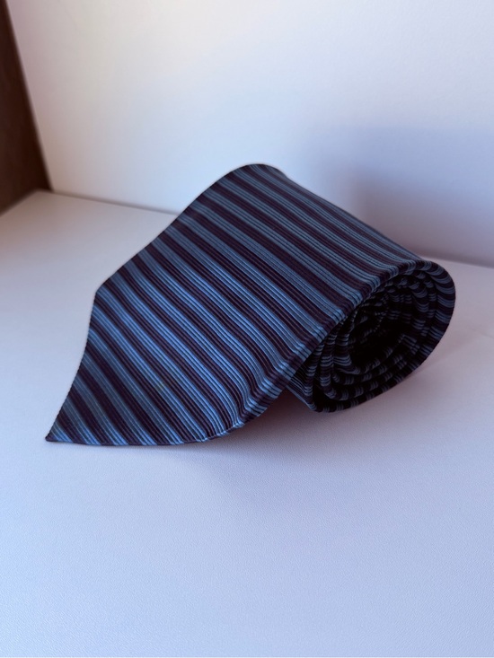 Givenchy Other - Vintage Monsieur Givenchy 100% Silk Blue Striped Tie Designer USA Tie Luxury
